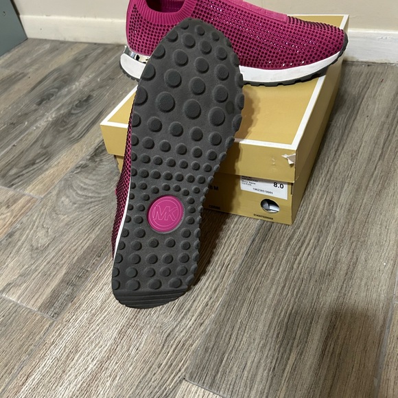 Michael Kors Women's Fuchsia Slip-On Sneakers - Picture 3 of 4